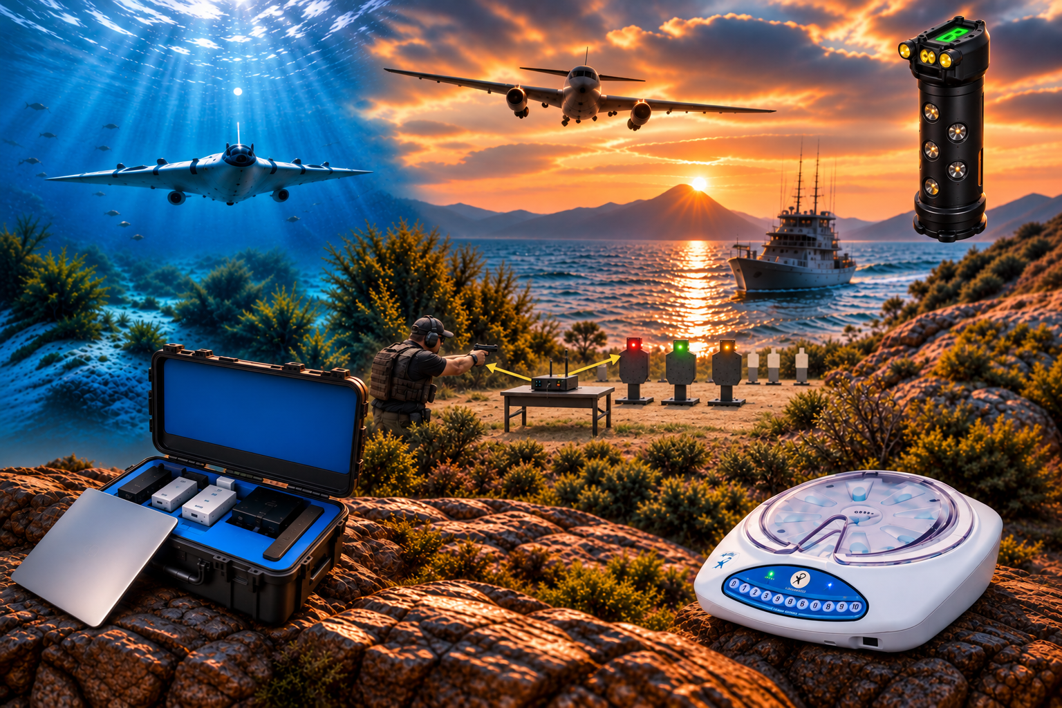 Wild Manta product portfolio spanning defense, communications, sensing, medical technology, and training systems